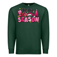 Sports Green Pink 'tis the season Christmas Premium Sweatshirt - texasbilliewilder