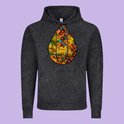 Fall Teardrop Vintage Hoodie Designed By Lillyallendesigns