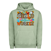 Pigment Oil Green child welfare worker Urban Hoodie - OliviaCreatesArt
