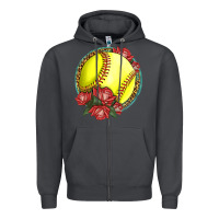 Smoke Western Softball With Roses Zipper Hoodie - LillyAllenDesigns
