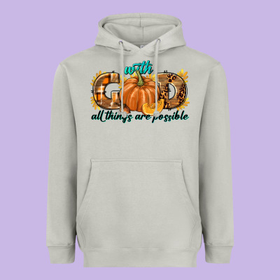 With God All Things Are Possible Heavyweight Hoodie Designed By Texasbilliewilder