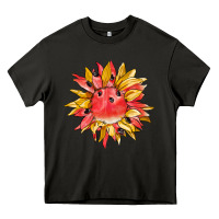 Asphalt watermelon sunflower Heavy Core Tee - BarkalooDesign
