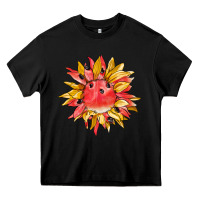 Black watermelon sunflower Heavy Core Tee - BarkalooDesign