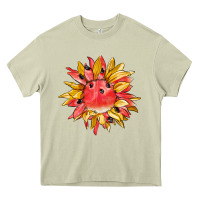 Mossy watermelon sunflower Heavy Core Tee - BarkalooDesign