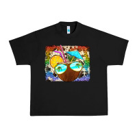 Black coconut drink with sunglasses Urban Heavy Tee - Jasminsmagicworld
