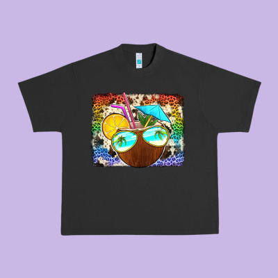 Coconut Drink With Sunglasses Urban Heavy Tee Designed By Jasminsmagicworld