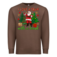 Chestnut I love a man with a beard Christmas Premium Sweatshirt - NancyCooperArtShop