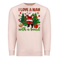 I Love A Man With A Beard Christmas Premium Sweatshirt | Teevron