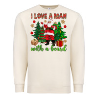 Sandshell I love a man with a beard Christmas Premium Sweatshirt - NancyCooperArtShop
