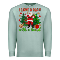 Seafoam I love a man with a beard Christmas Premium Sweatshirt - NancyCooperArtShop