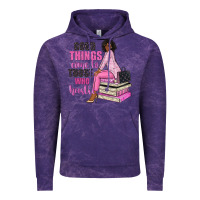 Cloud Purple good things come to those who hustle Vintage Hoodie - NancyCooperArtShop