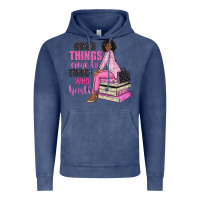 Vintage Denim good things come to those who hustle Vintage Hoodie - NancyCooperArtShop