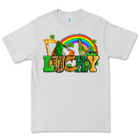 Dove Grey lucky with st patricks elements Premium Tee - AdoDesignShop