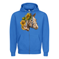 True Royal appaloosa horse with sunflowers Zipper Hoodie - LillyAllenDesigns
