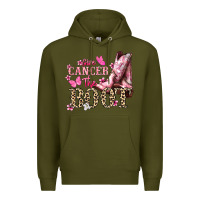 Army Green Give Cancer the boot Cancer Awareness Premium Hoodie - HowdyJamesFarm