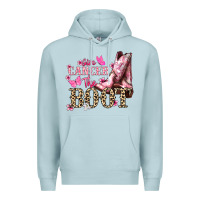 Blue Mist Give Cancer the boot Cancer Awareness Premium Hoodie - HowdyJamesFarm