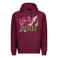 Burgundy Give Cancer the boot Cancer Awareness Premium Hoodie - HowdyJamesFarm