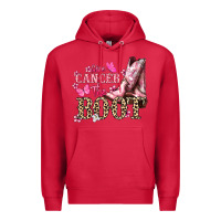 Cardinal Give Cancer the boot Cancer Awareness Premium Hoodie - HowdyJamesFarm