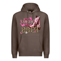 Coffee Give Cancer the boot Cancer Awareness Premium Hoodie - HowdyJamesFarm