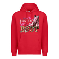 Red Give Cancer the boot Cancer Awareness Premium Hoodie - HowdyJamesFarm