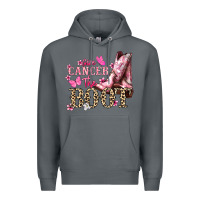 Rock Give Cancer the boot Cancer Awareness Premium Hoodie - HowdyJamesFarm
