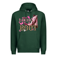 Sports Green Give Cancer the boot Cancer Awareness Premium Hoodie - HowdyJamesFarm