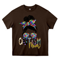 Chocolate Brown autism mom Heavy Core Tee - SublimationCraftShop