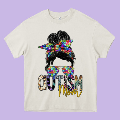 Autism Mom Heavy Core Tee Designed By Sublimationcraftshop