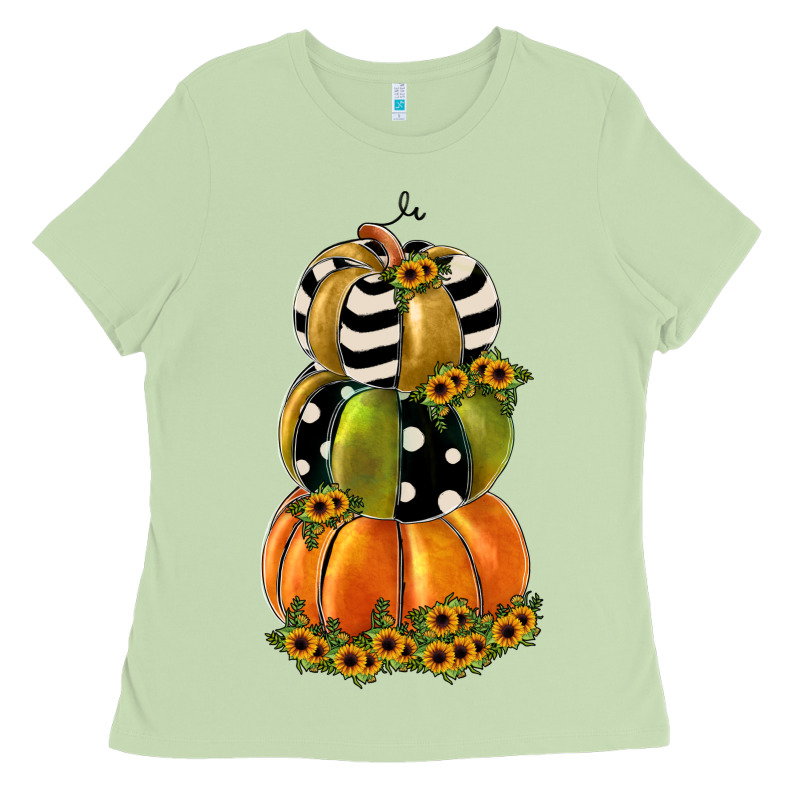 Pumpkin Polka Dot, Sunflower Ladies Tee by JahusDesignShop | Teevron