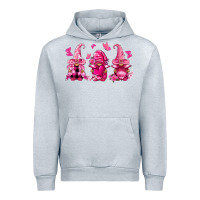 Heather Grey breast cancer gnomies Urban Hoodie - FaDigitalArtStudio