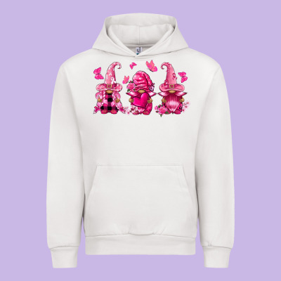 Breast Cancer Gnomies Urban Hoodie Designed By Fadigitalartstudio