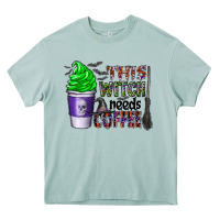 This Witch Needs Coffee Heavy Core Tee | Teevron