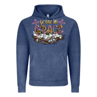 Vintage Denim grow in grace Vintage Hoodie - NancyCooperArtShop