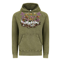 Vintage Olive grow in grace Vintage Hoodie - NancyCooperArtShop