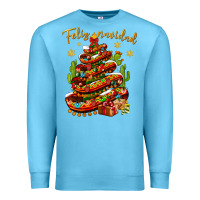 Ocean Blue Christmas Feliz Navidad Premium Sweatshirt - NancyCooperArtShop