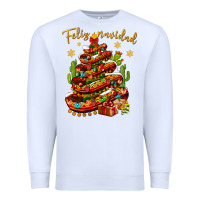 White Christmas Feliz Navidad Premium Sweatshirt - NancyCooperArtShop