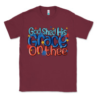 Burgundy god shed his grace on the thee Classic Tee - MaliasSmallBusiness