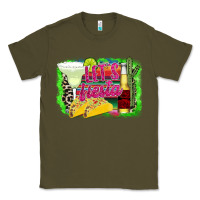 Army Green Let's Fiesta Classic Tee - CowhideDigitalArt