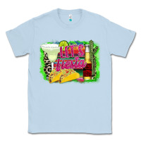 Dusty Blue Let's Fiesta Classic Tee - CowhideDigitalArt