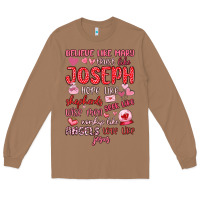 Toasted Coconut believe like mary trust like joseph valentine s da Long Sleeve Tee - MaliasSmallBusiness