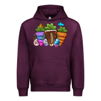 Mauve Wine Football Easter sports carrots Urban Hoodie - OliviaCreatesArt