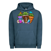 Pigment Midnight Navy Football Easter sports carrots Urban Hoodie - OliviaCreatesArt