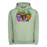 Pigment Oil Green Football Easter sports carrots Urban Hoodie - OliviaCreatesArt