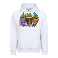 White Football Easter sports carrots Urban Hoodie - OliviaCreatesArt