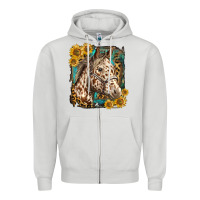 Dove Grey appaloosa horse with sunflowers and western background Zipper Hoodie - LillyAllenDesigns