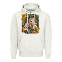 Oatmeal Heather appaloosa horse with sunflowers and western background Zipper Hoodie - LillyAllenDesigns
