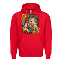 Red appaloosa horse with sunflowers and western background Zipper Hoodie - LillyAllenDesigns