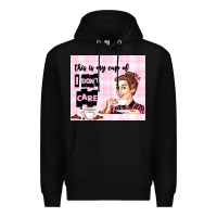 Black retro housewife Premium Hoodie - TumblerDesignByShophia