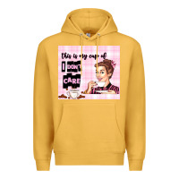 Mustard retro housewife Premium Hoodie - TumblerDesignByShophia