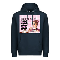Navy retro housewife Premium Hoodie - TumblerDesignByShophia